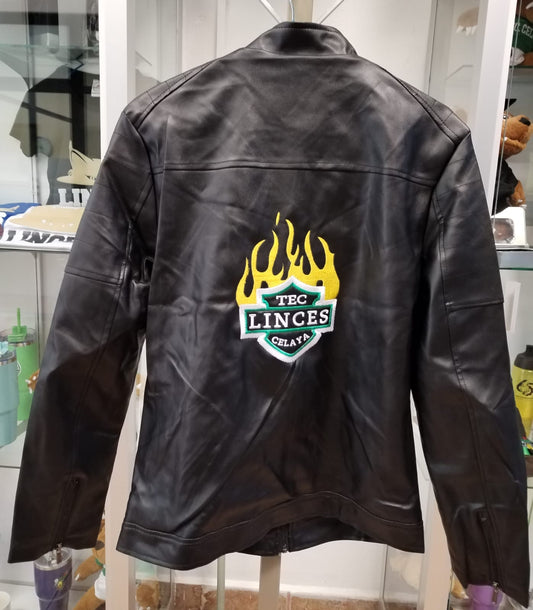 CHAMARRA NEGRA IMITACION PIEL