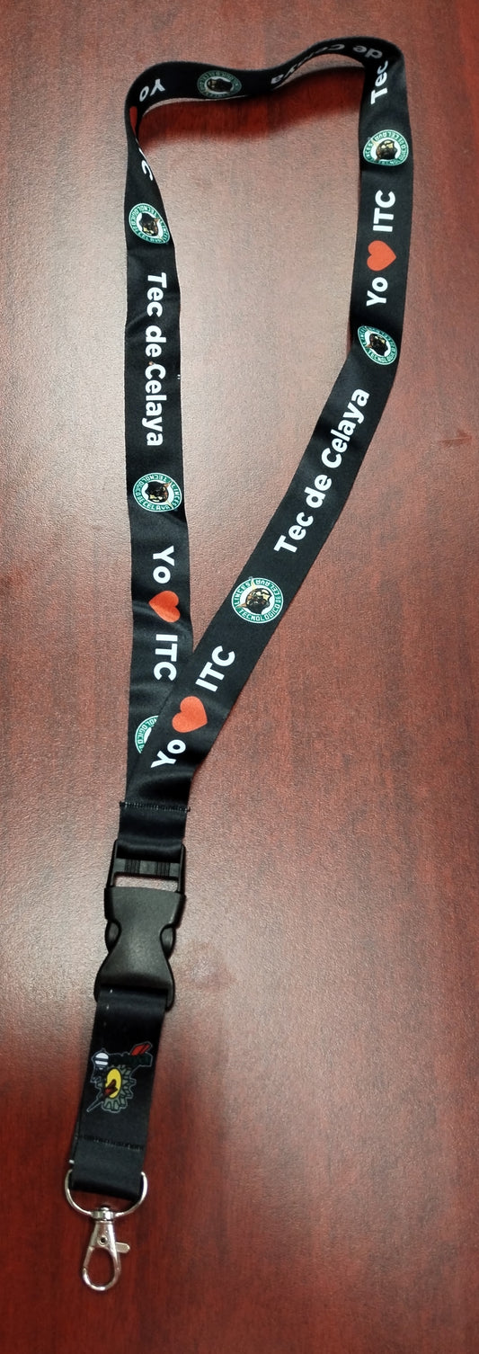 LANYARD NEGRO Y VERDE